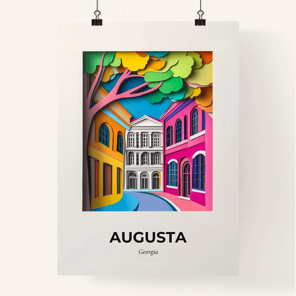 Vivid Augusta, Georgia, Colorful Poster