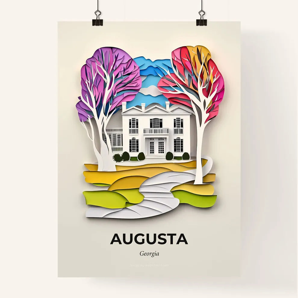 Vivid Augusta, Georgia, Colorful Poster