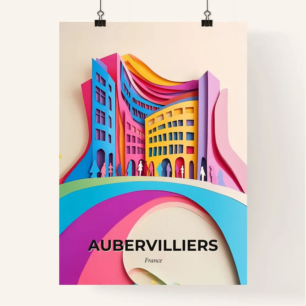Vivid Aubervilliers, France, Colorful Poster