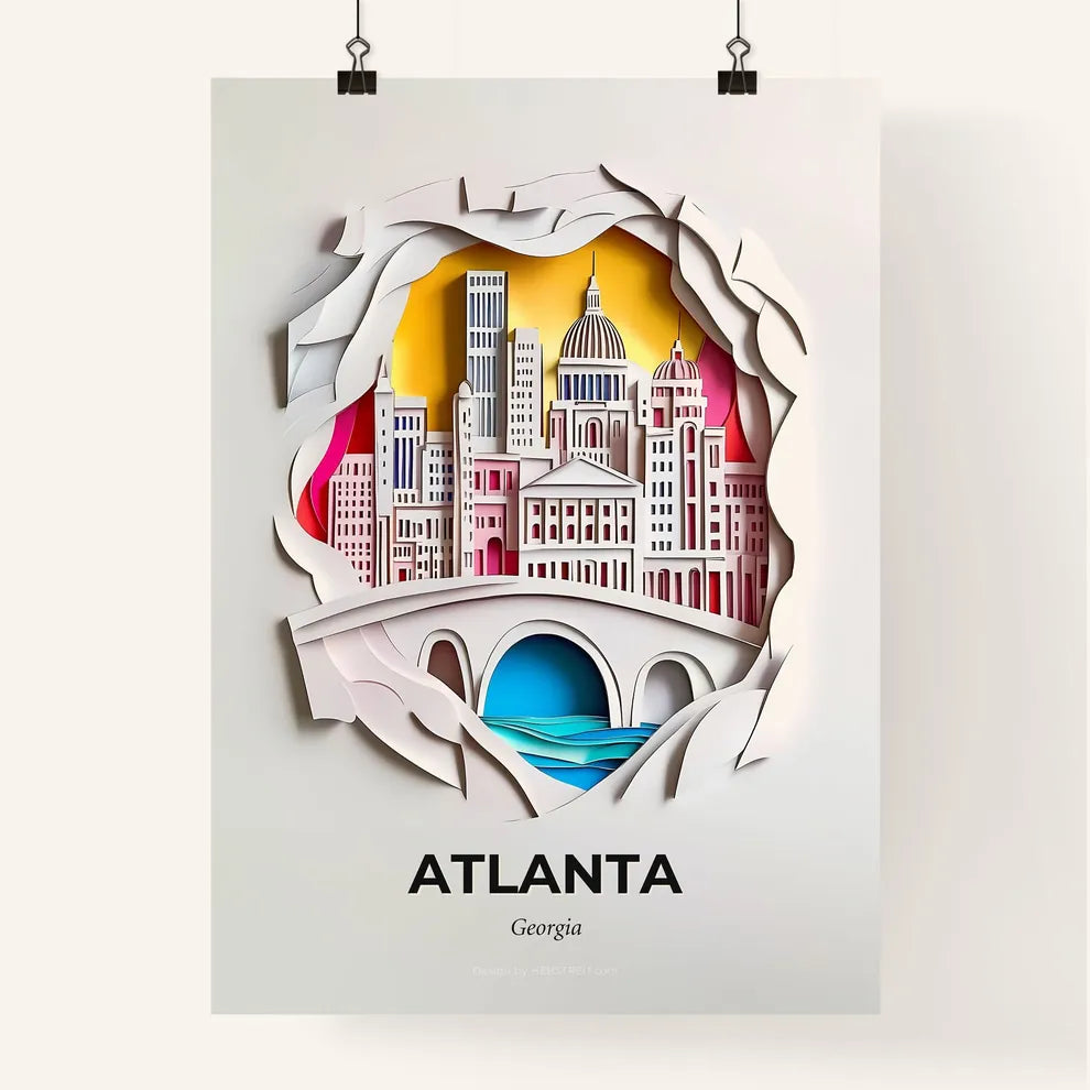 Vivid Atlanta, Georgia, Colorful Poster