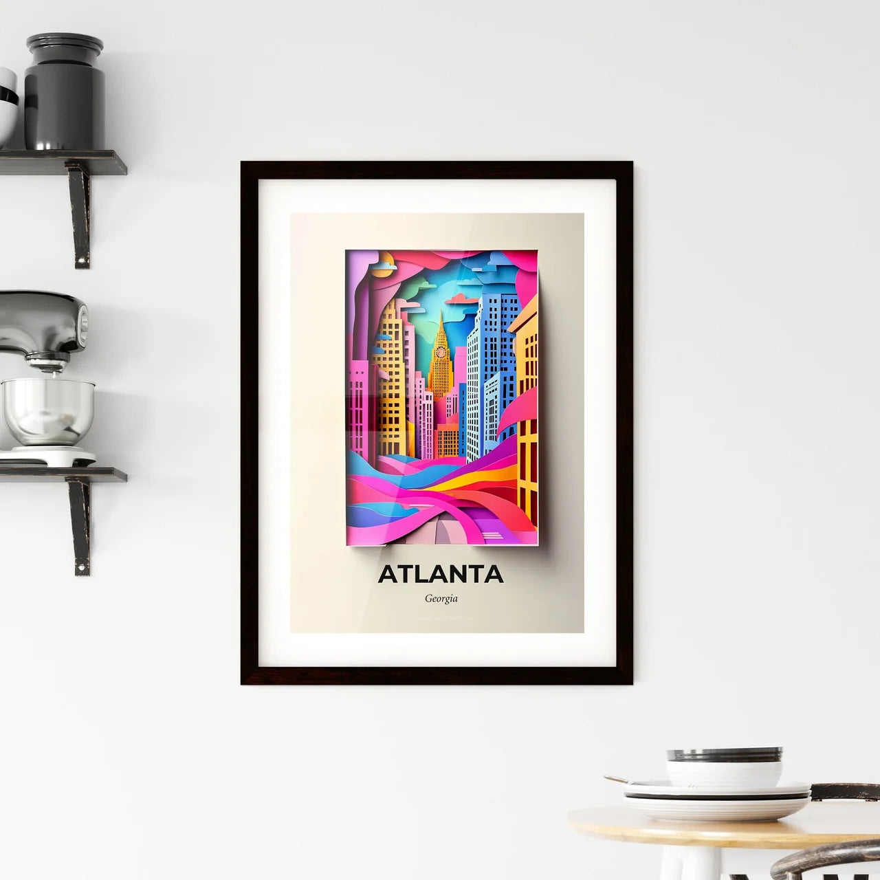 Vivid Atlanta, Georgia, Framed Wall Art