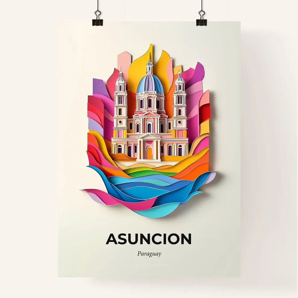 Vivid Asuncion, Paraguay, Colorful Poster