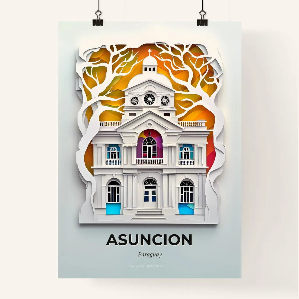 Vivid Asuncion, Paraguay, Colorful Poster