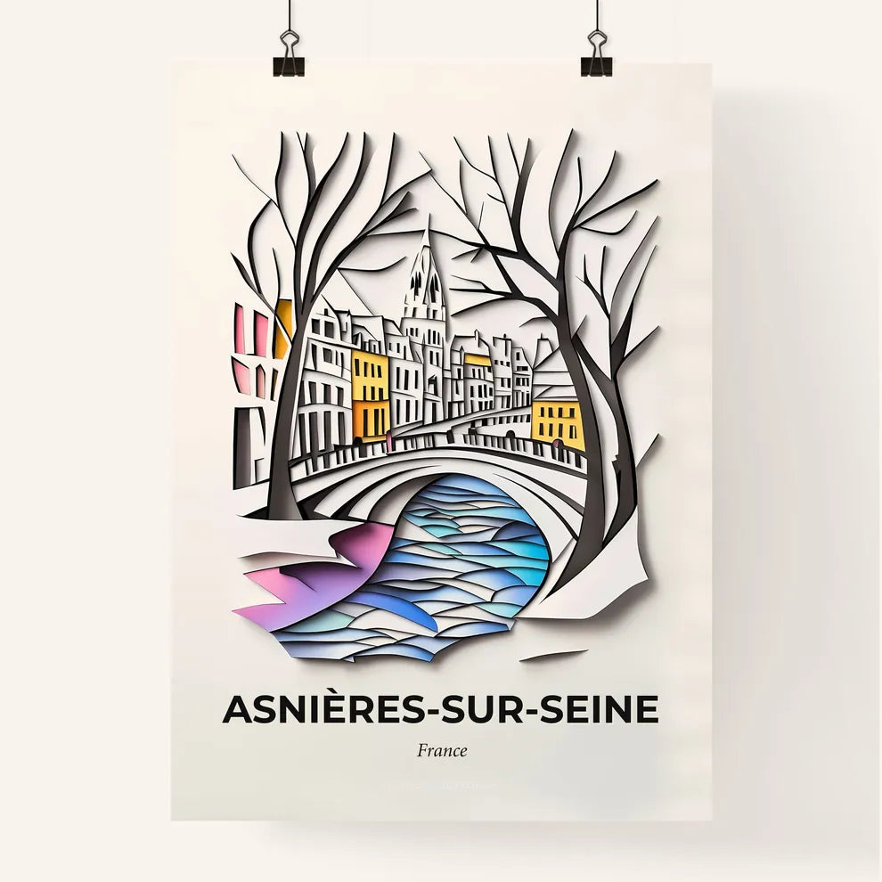 Vivid Asnière, Colorful Poster