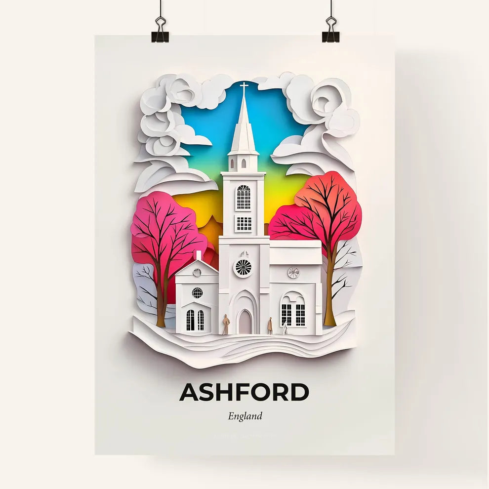 Vivid Ashford, England, Colorful Poster