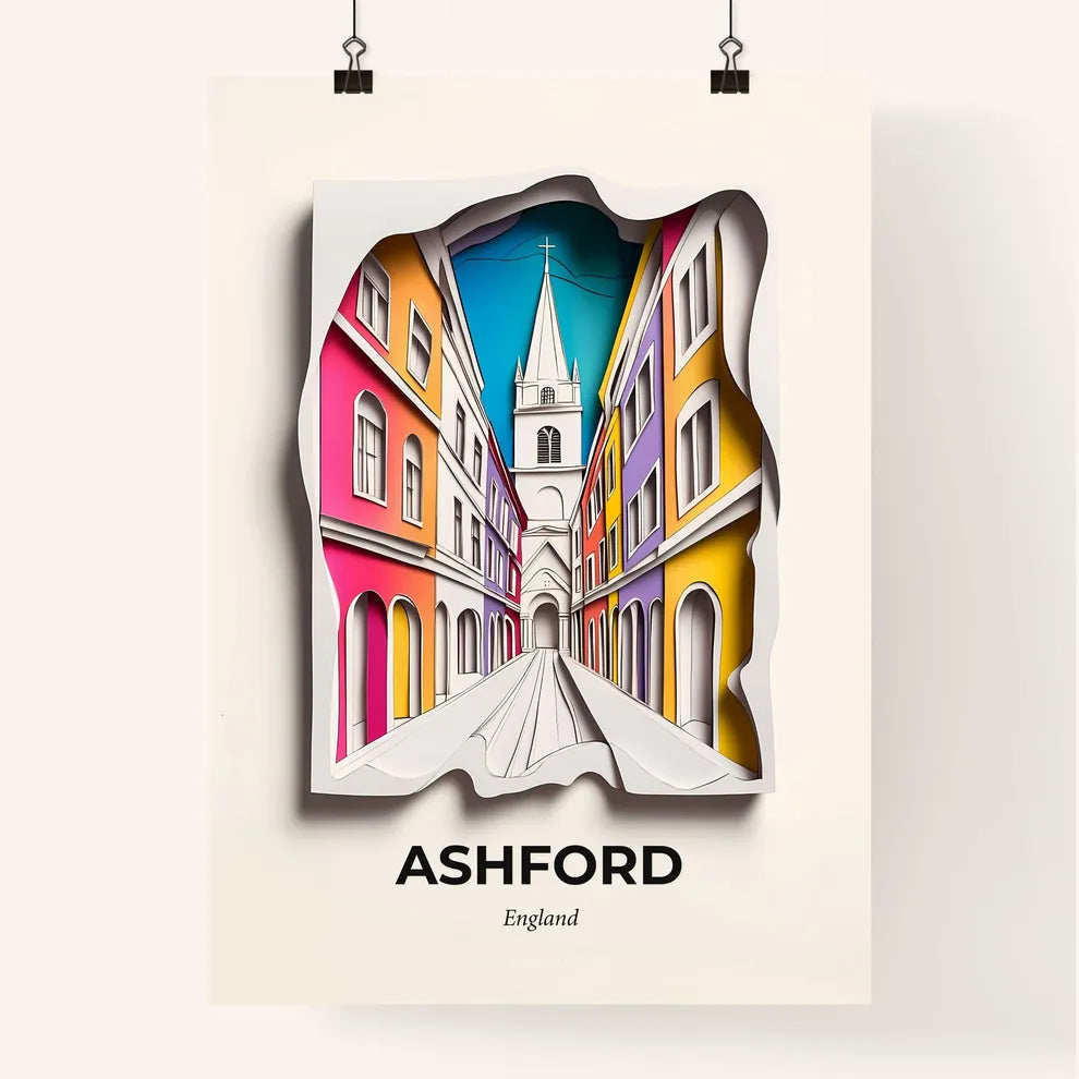 Vivid Ashford, England, Colorful Poster