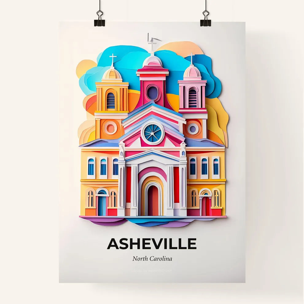 Vivid Asheville, North Carolina, Colorful Poster