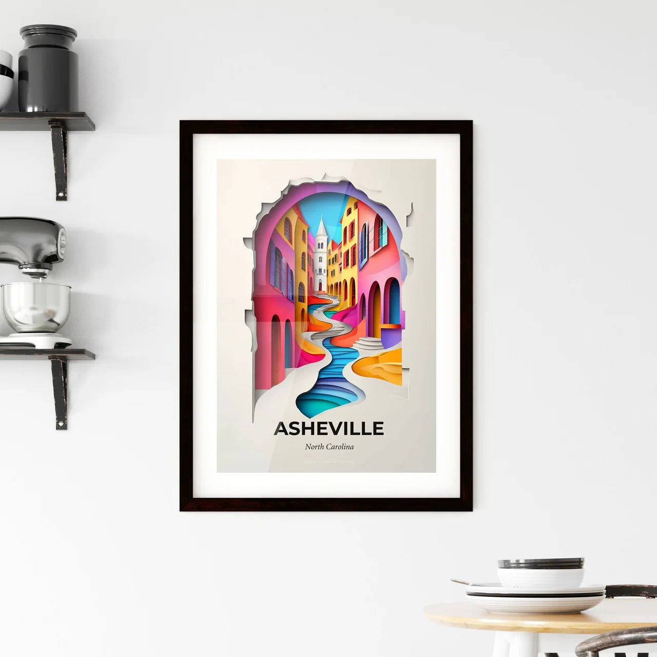 Vivid Asheville, North Carolina, Framed Wall Art