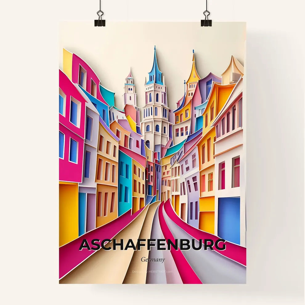 Vivid Aschaffenburg, Germany, Colorful Poster