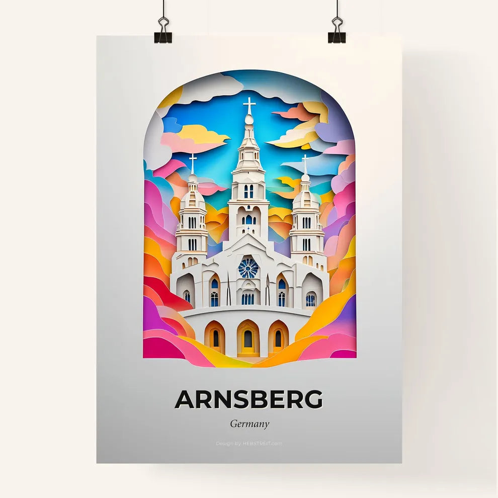 Vivid Arnsberg, Germany, Colorful Poster