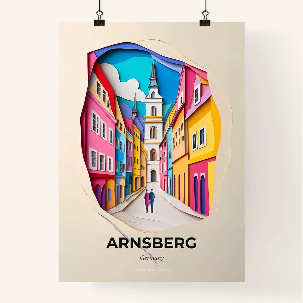 Vivid Arnsberg, Germany, Colorful Poster