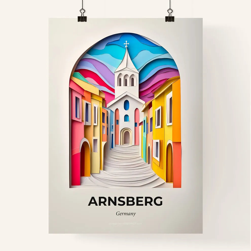 Vivid Arnsberg, Germany, Colorful Poster