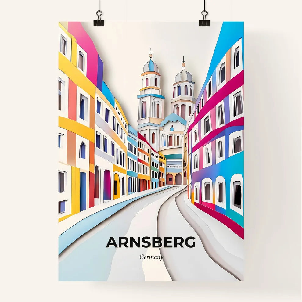 Vivid Arnsberg, Germany, Colorful Poster