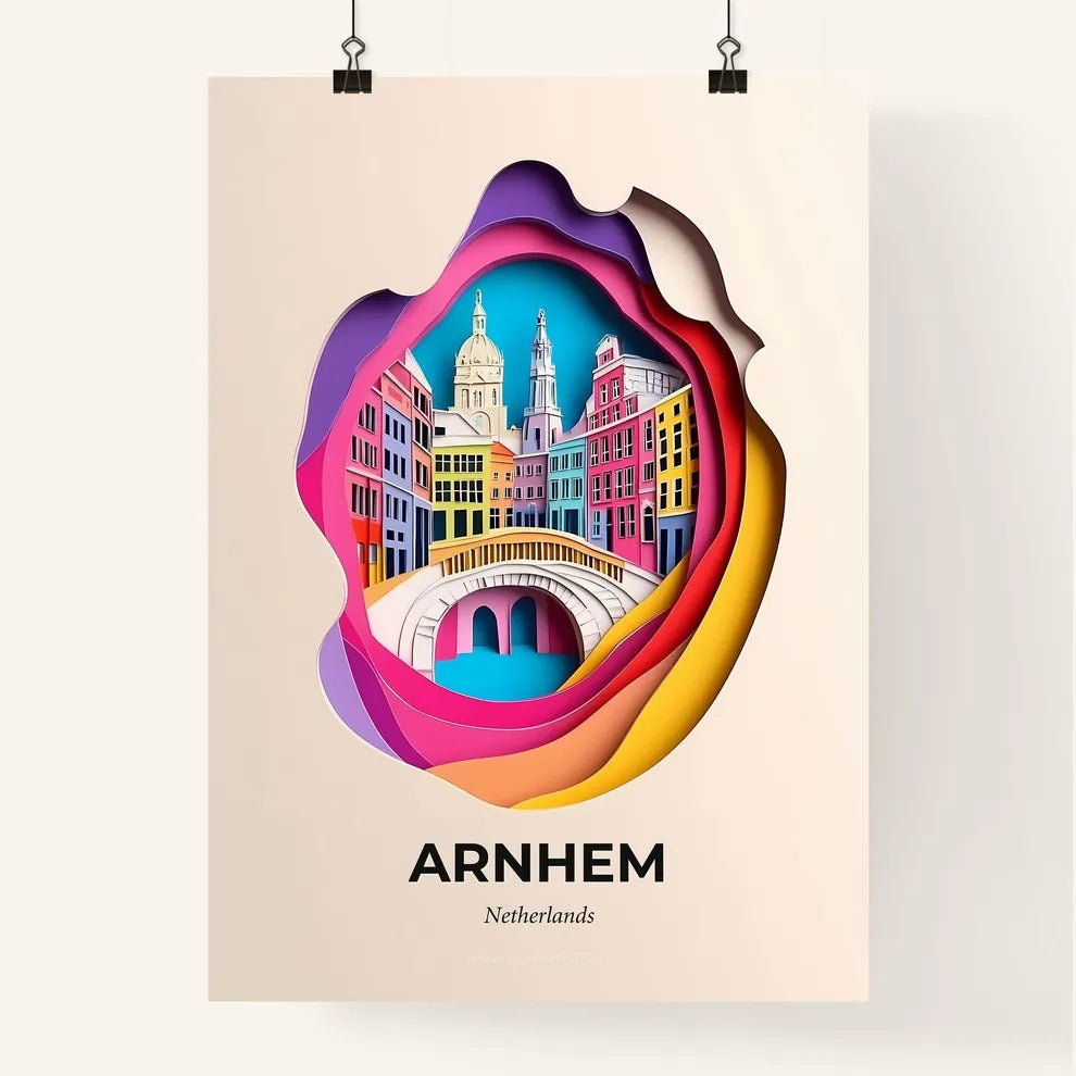 Vivid Arnhem, Netherlands, Colorful Poster