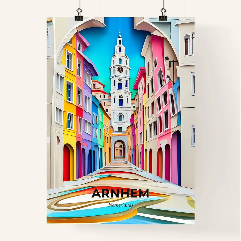 Vivid Arnhem, Netherlands, Colorful Poster