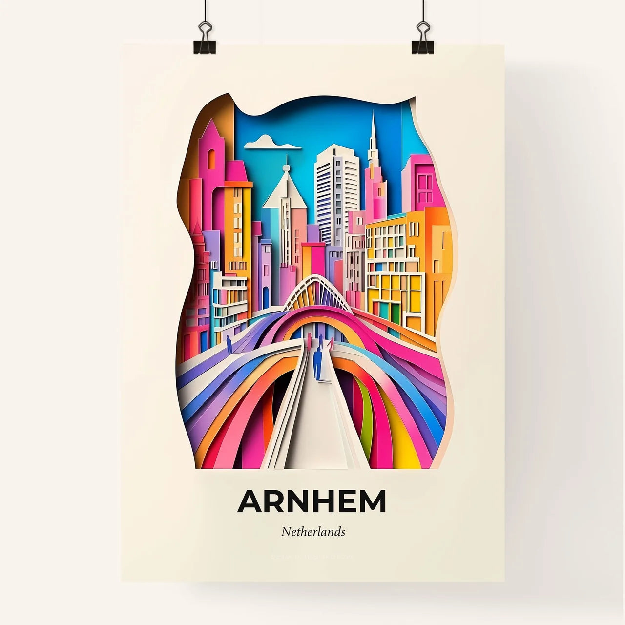 Vivid Arnhem, Netherlands, Colorful Poster