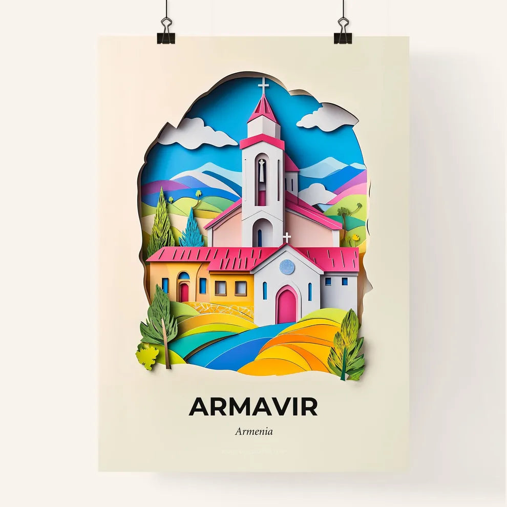 Vivid Armavir, Armenia, Colorful Poster