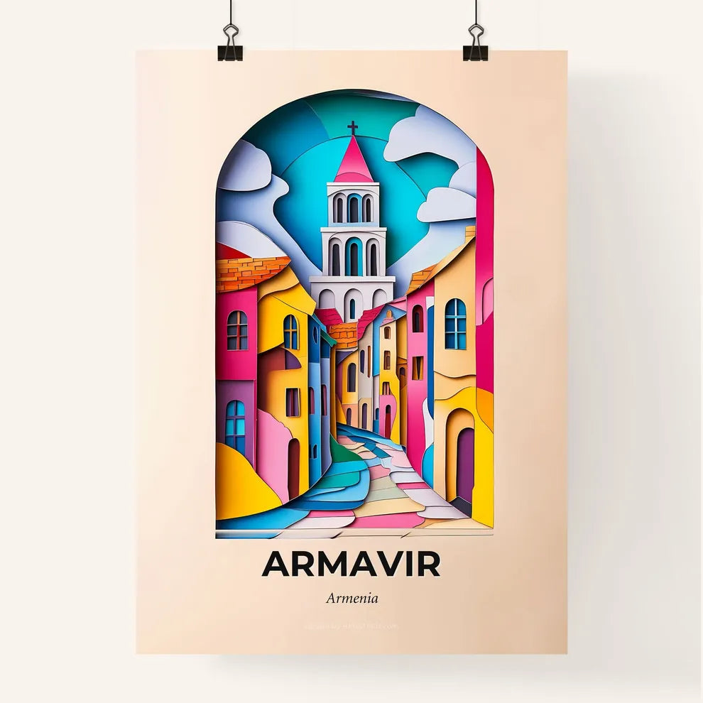 Vivid Armavir, Armenia, Colorful Poster