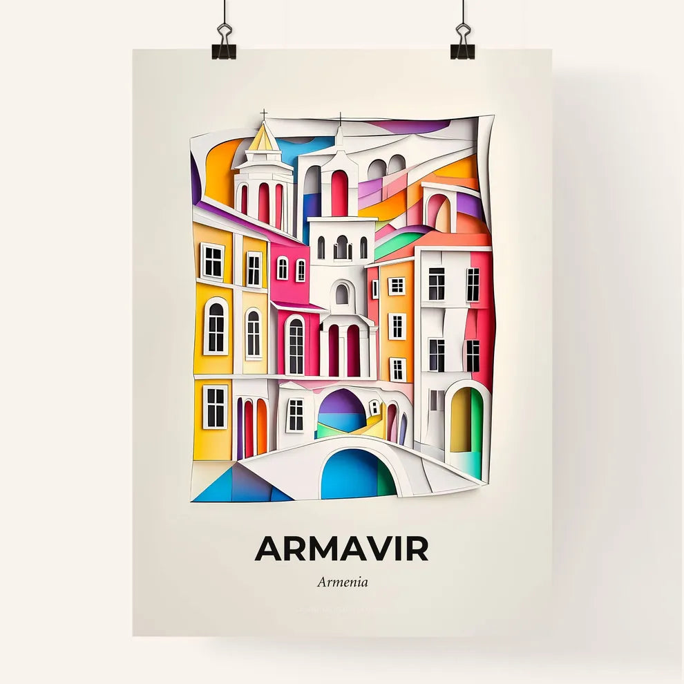 Vivid Armavir, Armenia, Colorful Poster