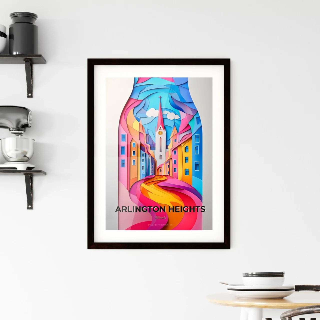Vivid Arlington Heights, Illinois, Framed Wall Art