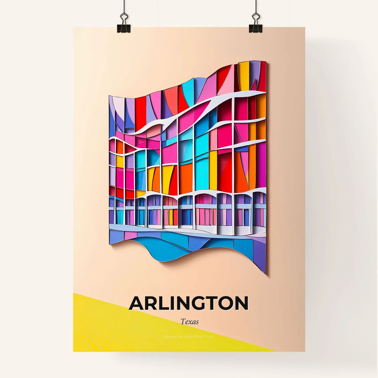 Vivid Arlington, Texas, Colorful Poster