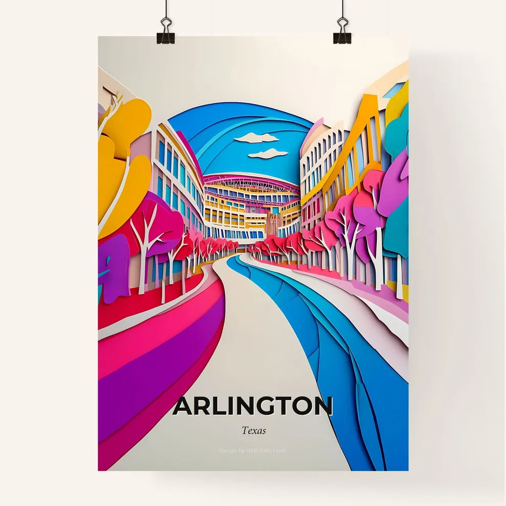 Vivid Arlington, Texas, Colorful Poster