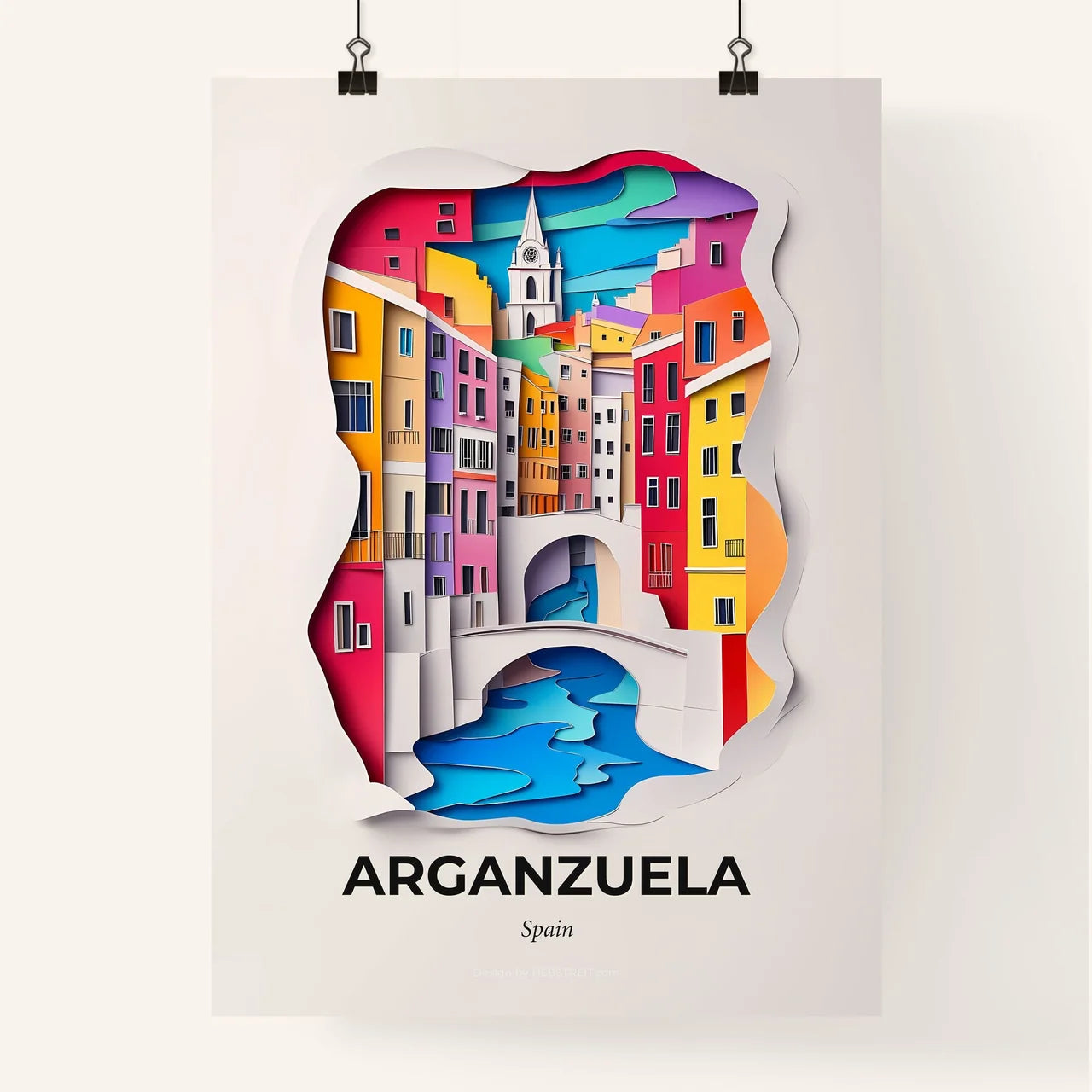 Vivid Arganzuela, Spain, Colorful Poster