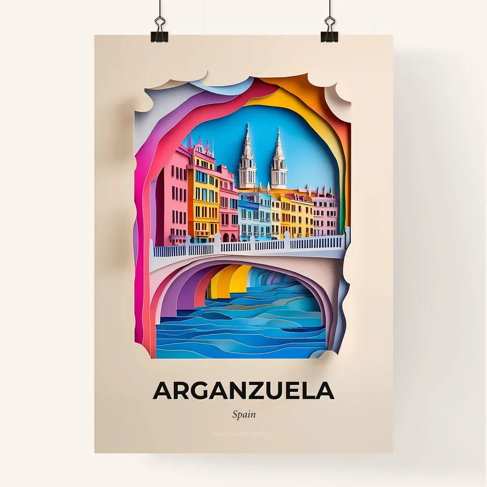 Vivid Arganzuela, Spain, Colorful Poster