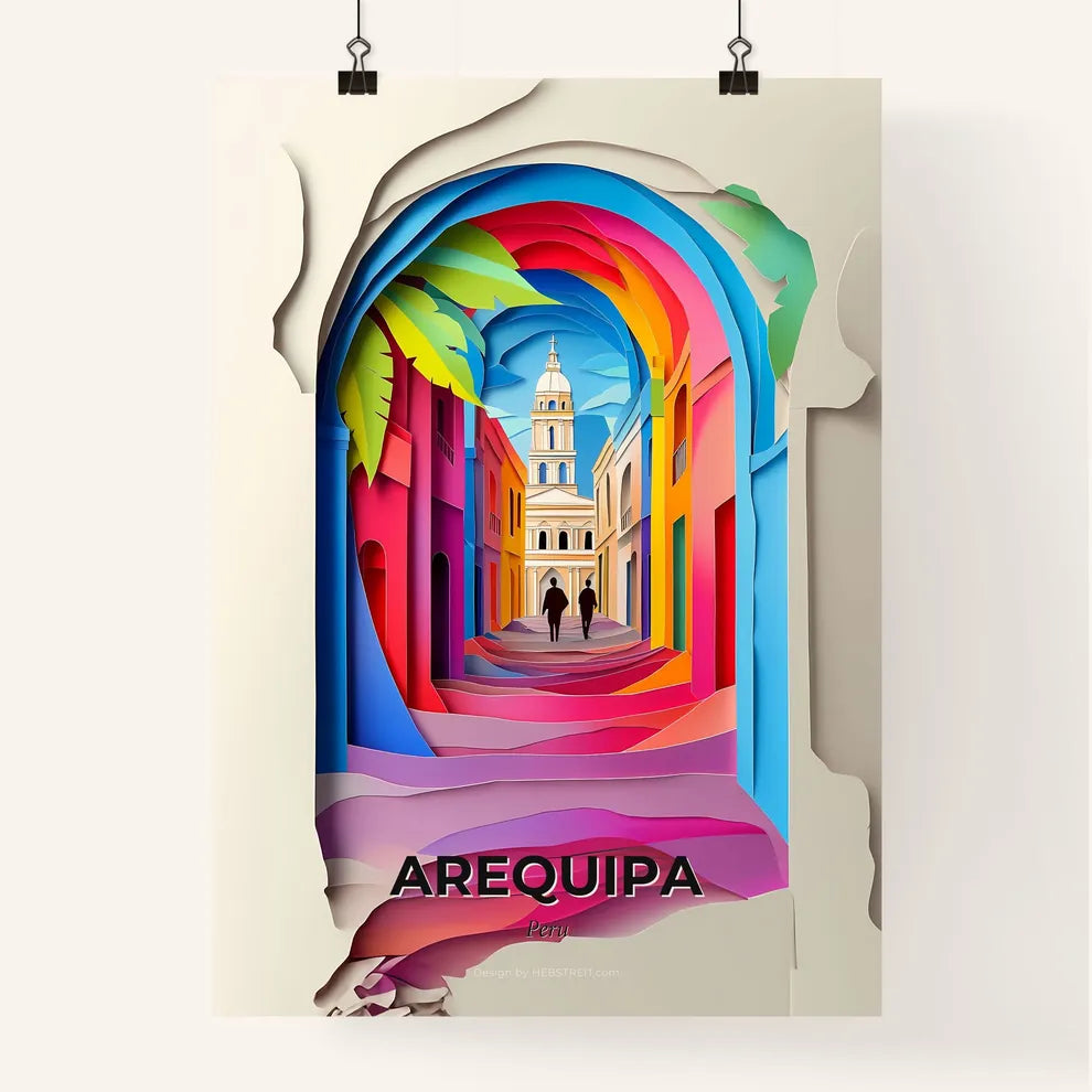 Vivid Arequipa, Peru, Colorful Poster