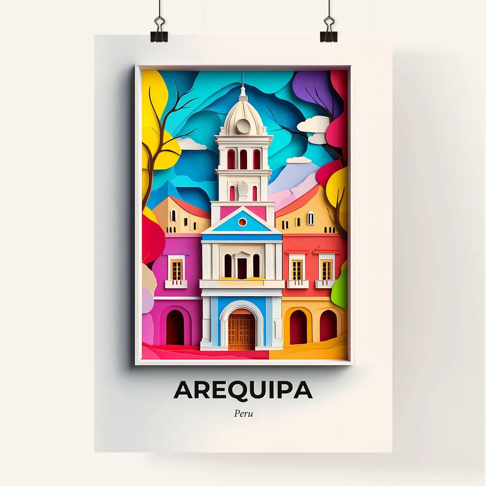 Vivid Arequipa, Peru, Colorful Poster