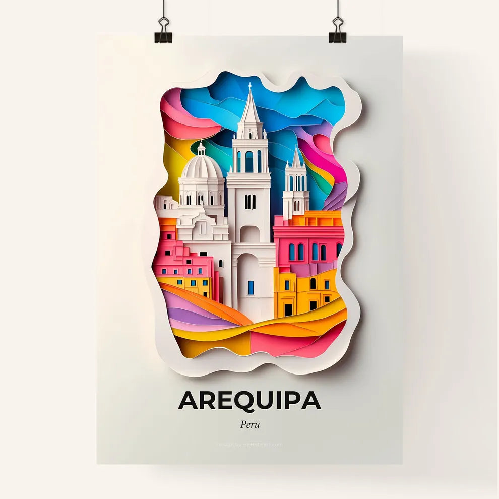 Vivid Arequipa, Peru, Colorful Poster