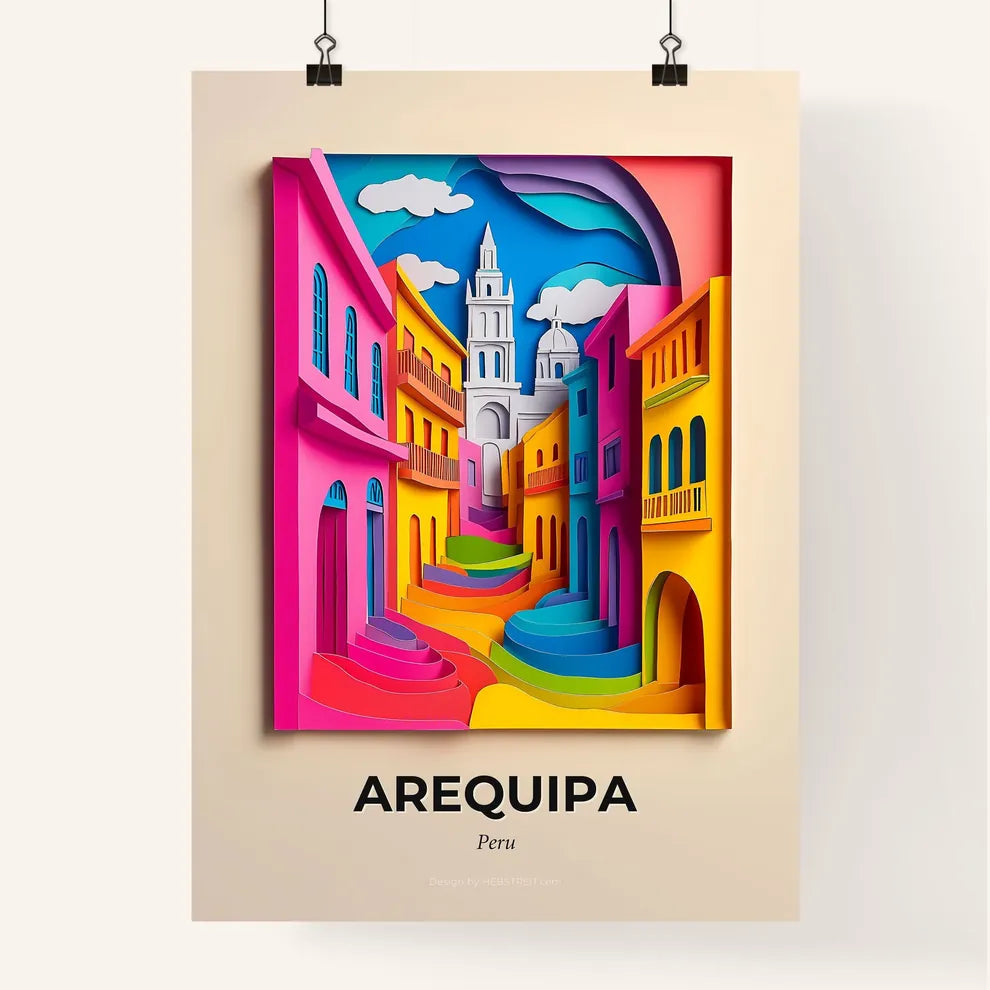 Vivid Arequipa, Peru, Colorful Poster
