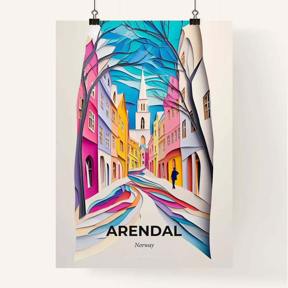 Vivid Arendal, Norway, Colorful Poster