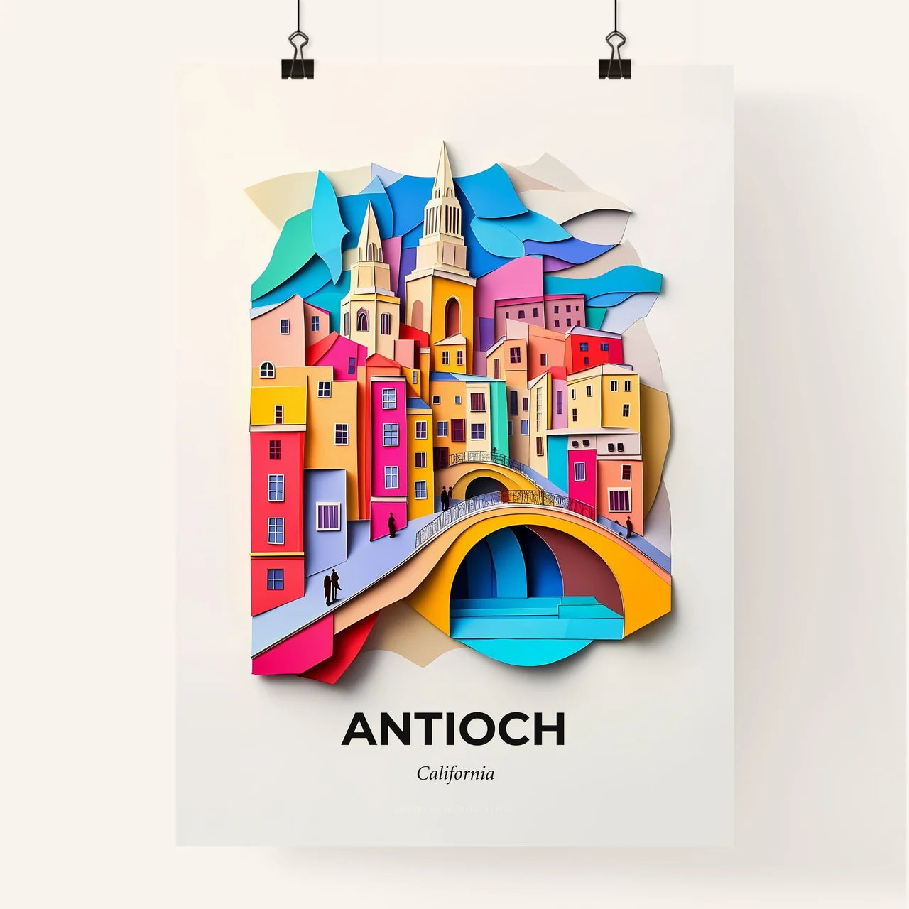 Vivid Antioch, California, Colorful Poster