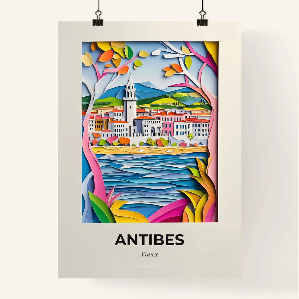 Vivid Antibes, France, Colorful Poster