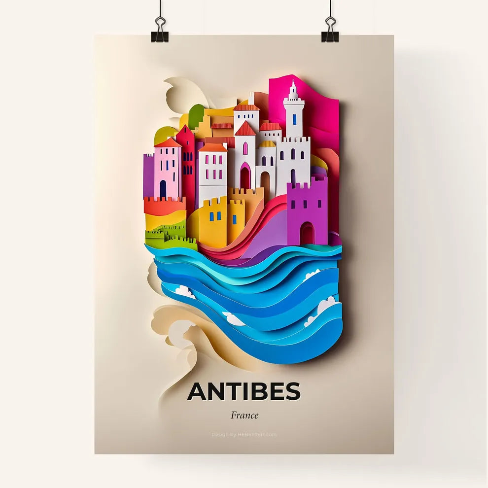 Vivid Antibes, France, Colorful Poster