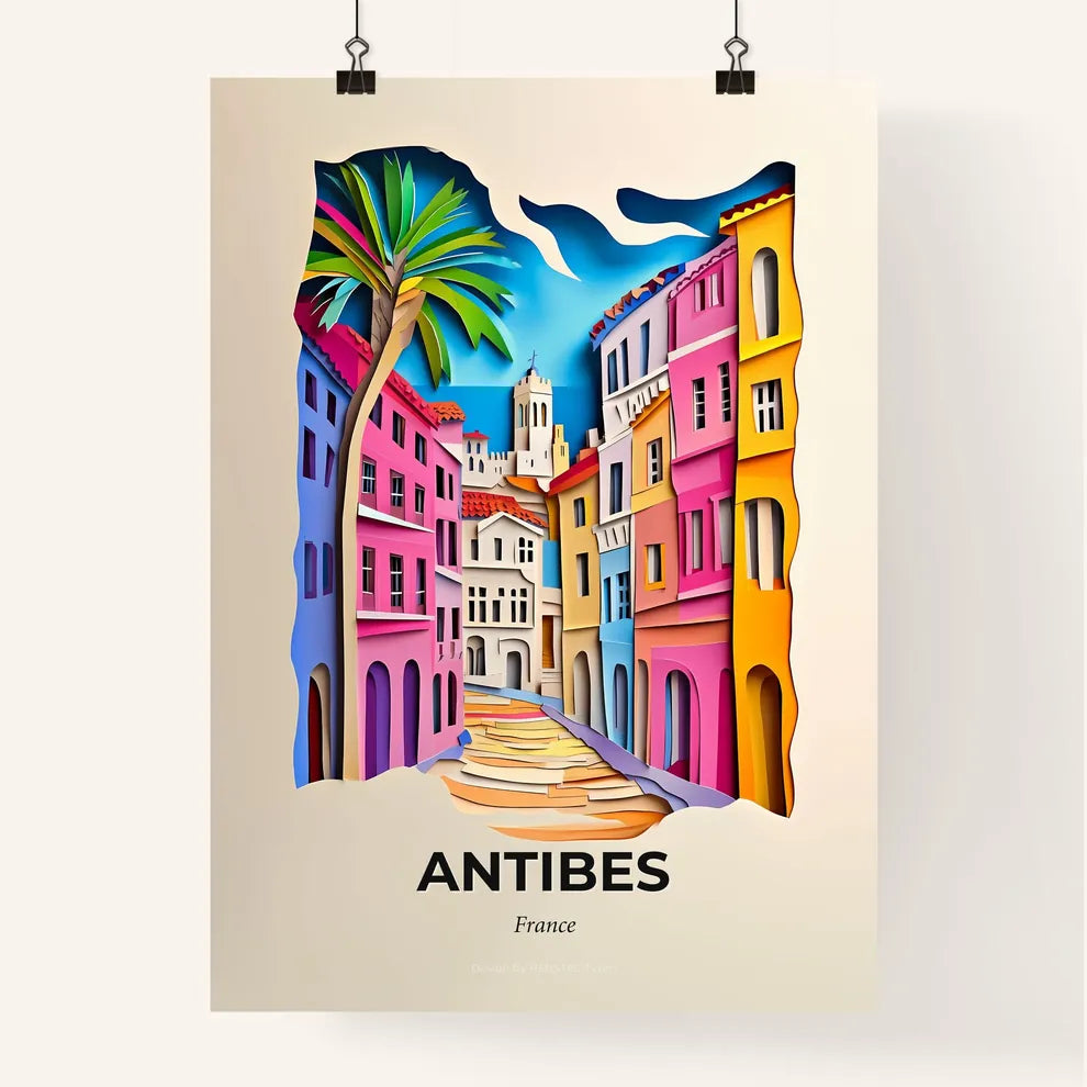 Vivid Antibes, France, Colorful Poster