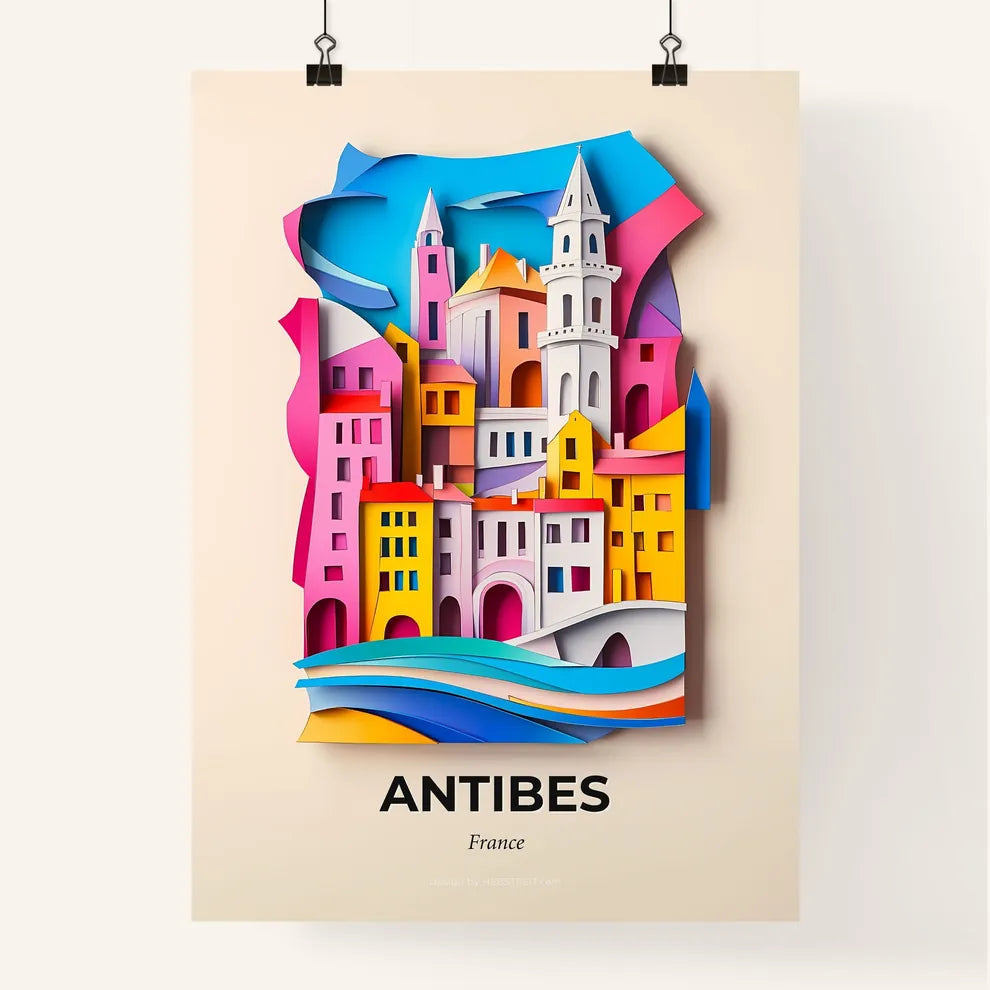 Vivid Antibes, France, Colorful Poster