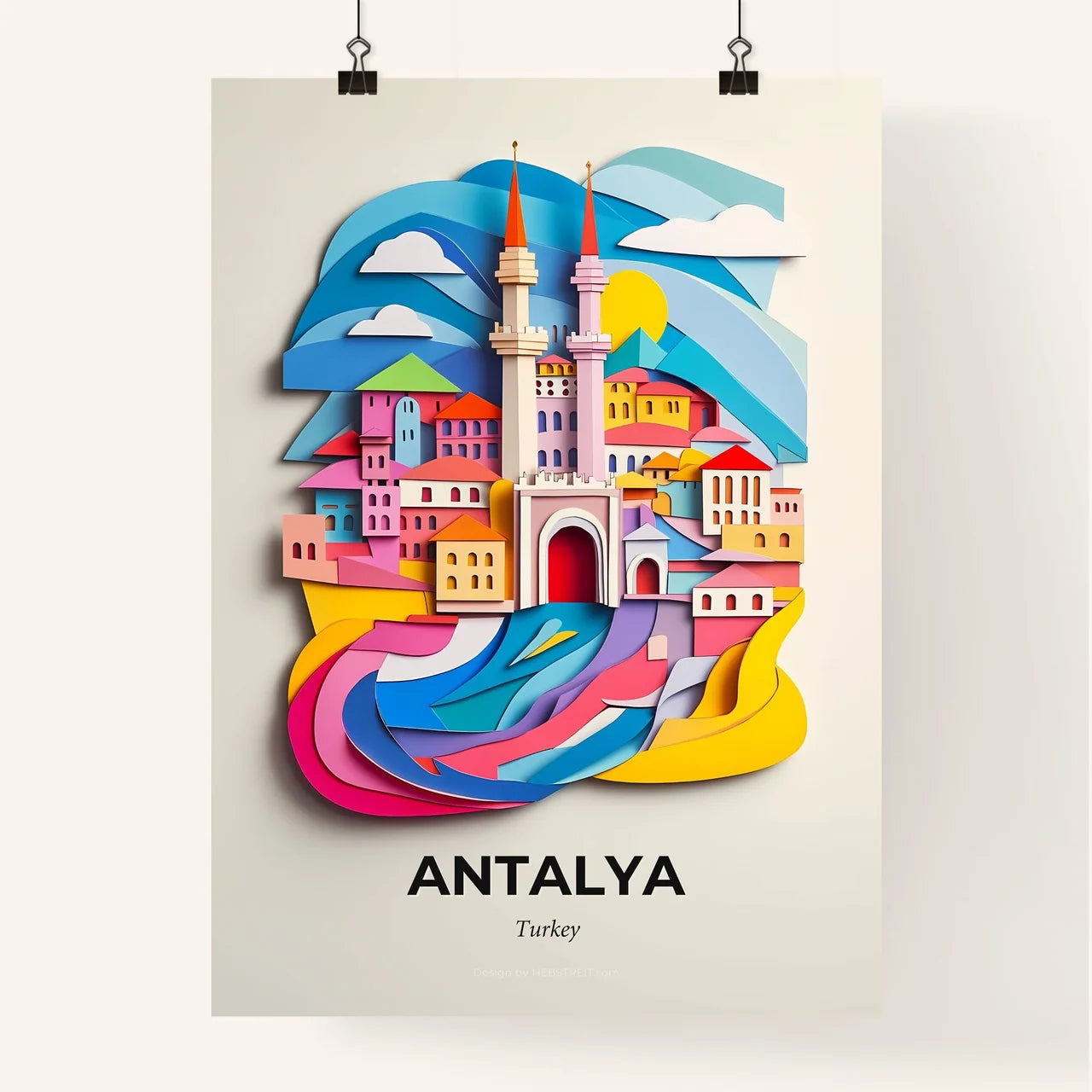Vivid Antalya, Turkey, Colorful Poster