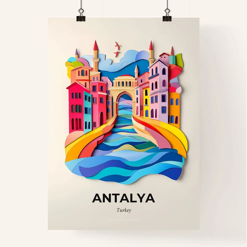 Vivid Antalya, Turkey, Colorful Poster
