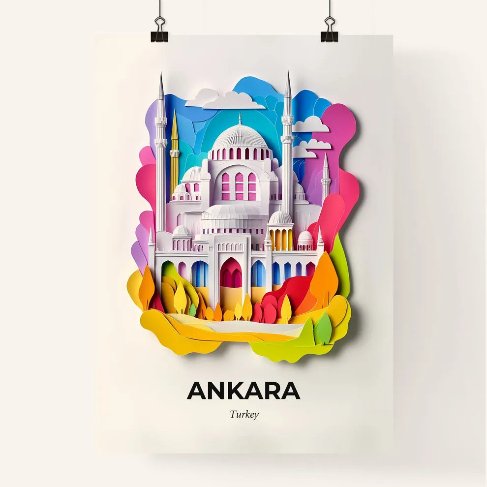 Vivid Ankara, Turkey, Colorful Poster