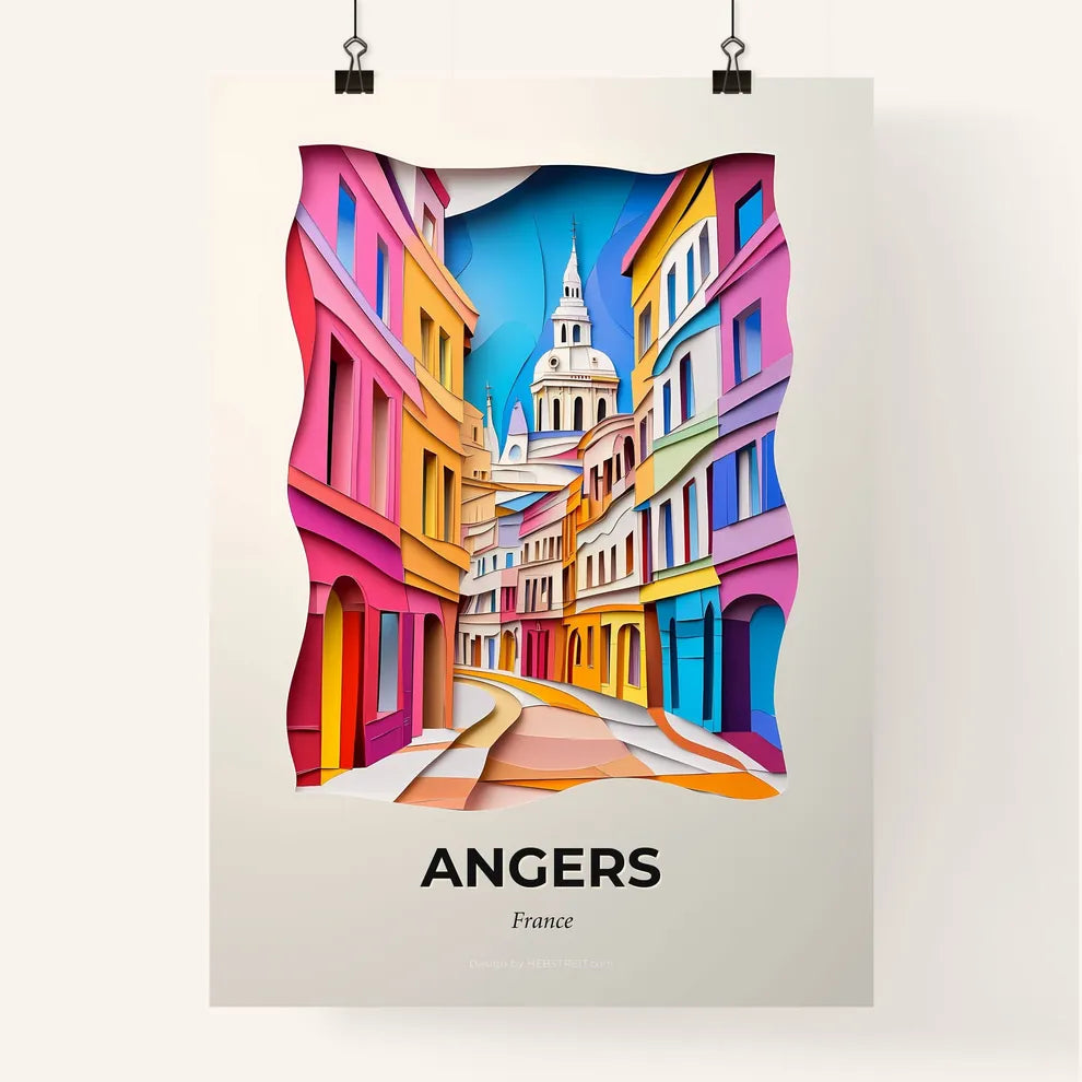 Vivid Angers, France, Colorful Poster
