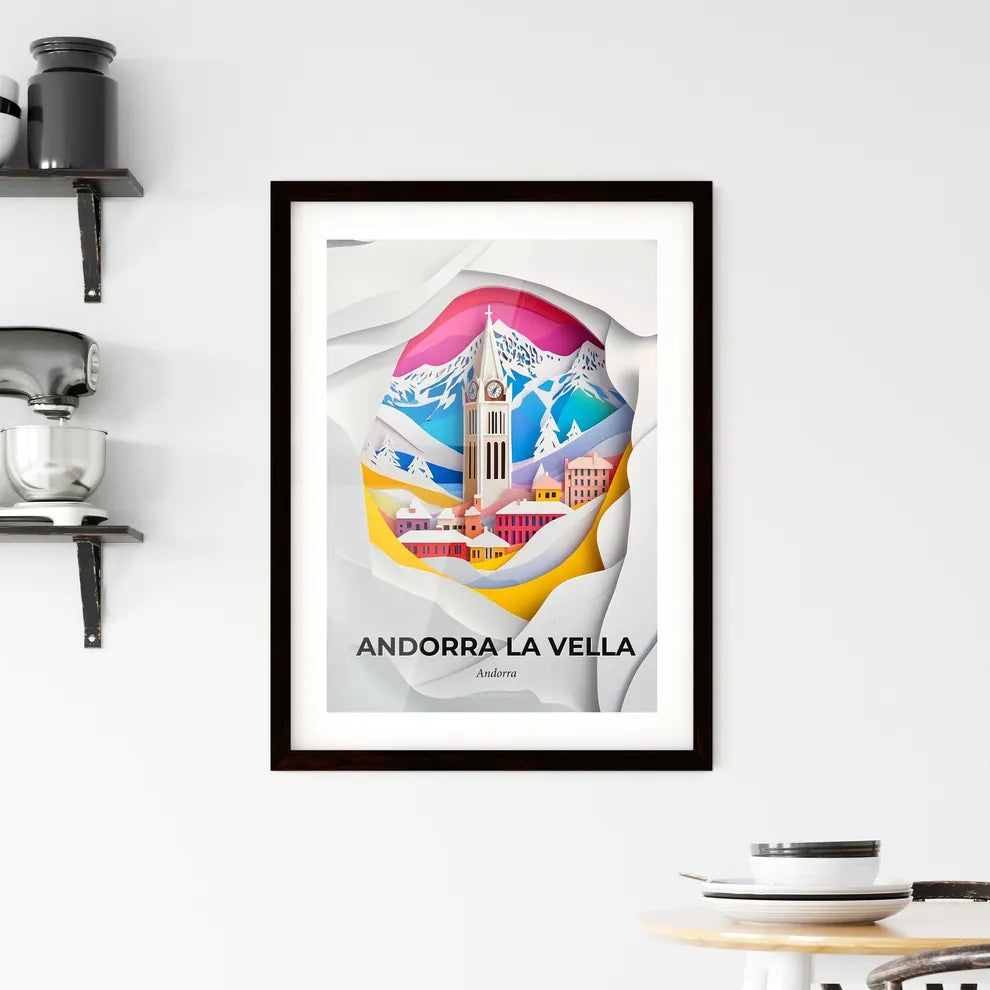 Vivid Andorra la Vella, Andorra, Framed Wall Art
