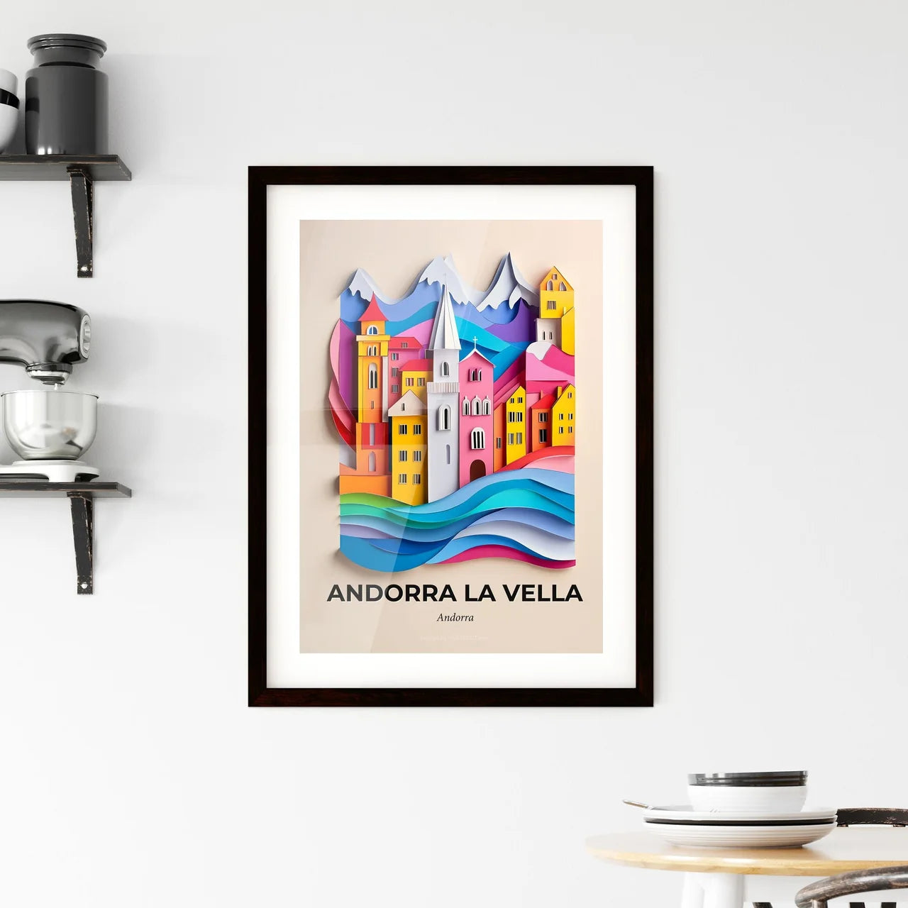 Vivid Andorra la Vella, Andorra, Framed Wall Art