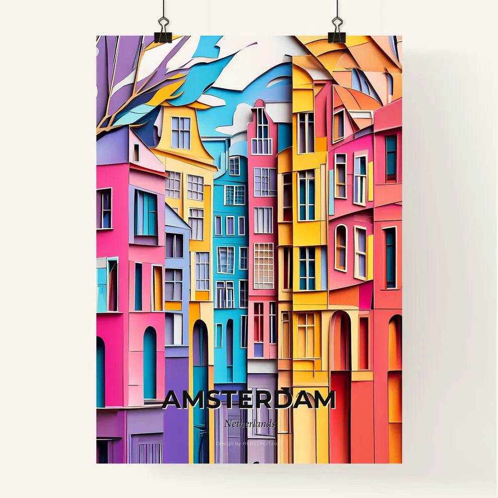 Vivid Amsterdam, Netherlands, Colorful Poster