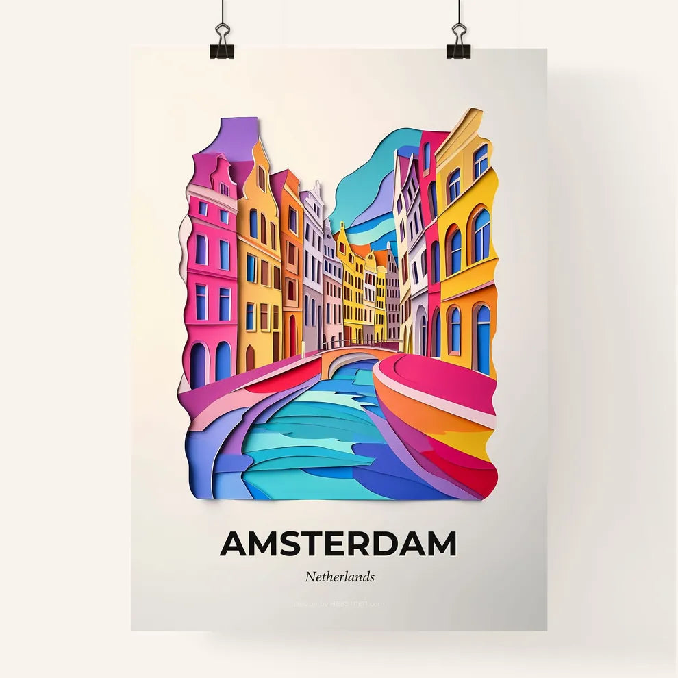 Vivid Amsterdam, Netherlands, Colorful Poster