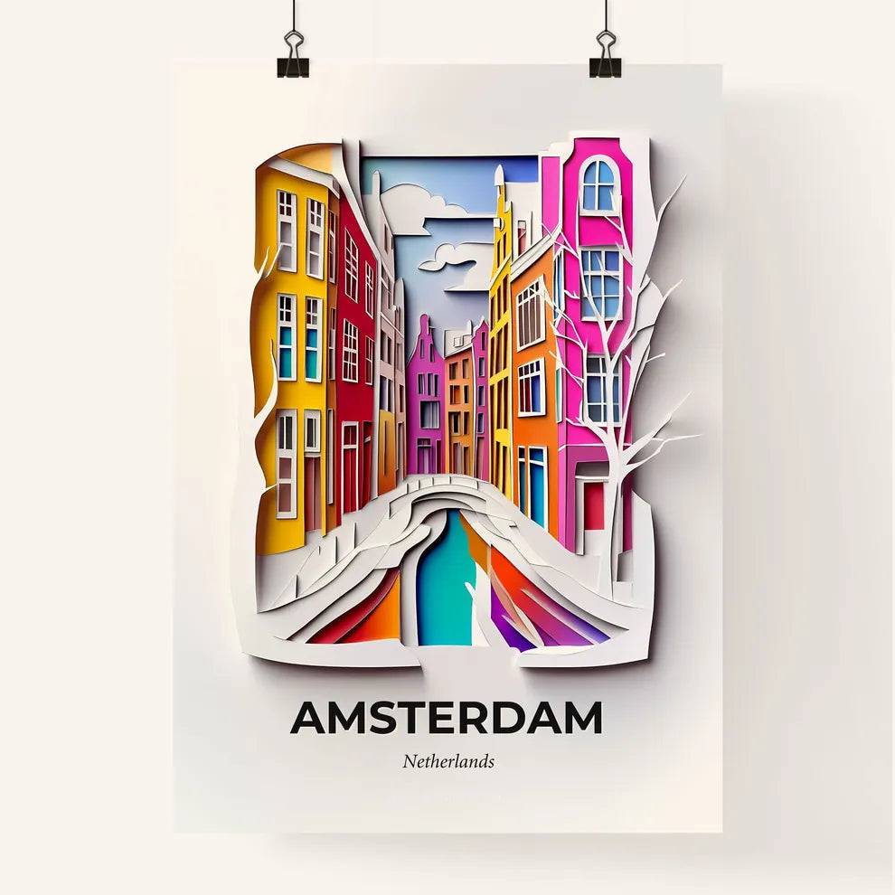 Vivid Amsterdam, Netherlands, Colorful Poster