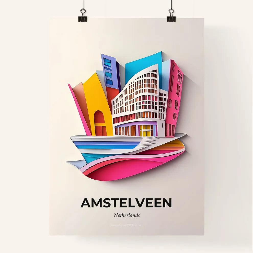 Vivid Amstelveen, Netherlands, Colorful Poster