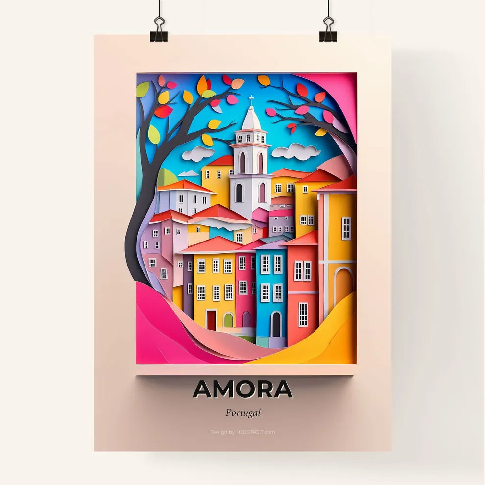 Vivid Amora, Portugal, Colorful Poster