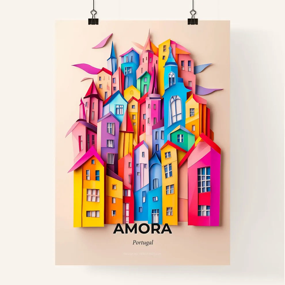Vivid Amora, Portugal, Colorful Poster